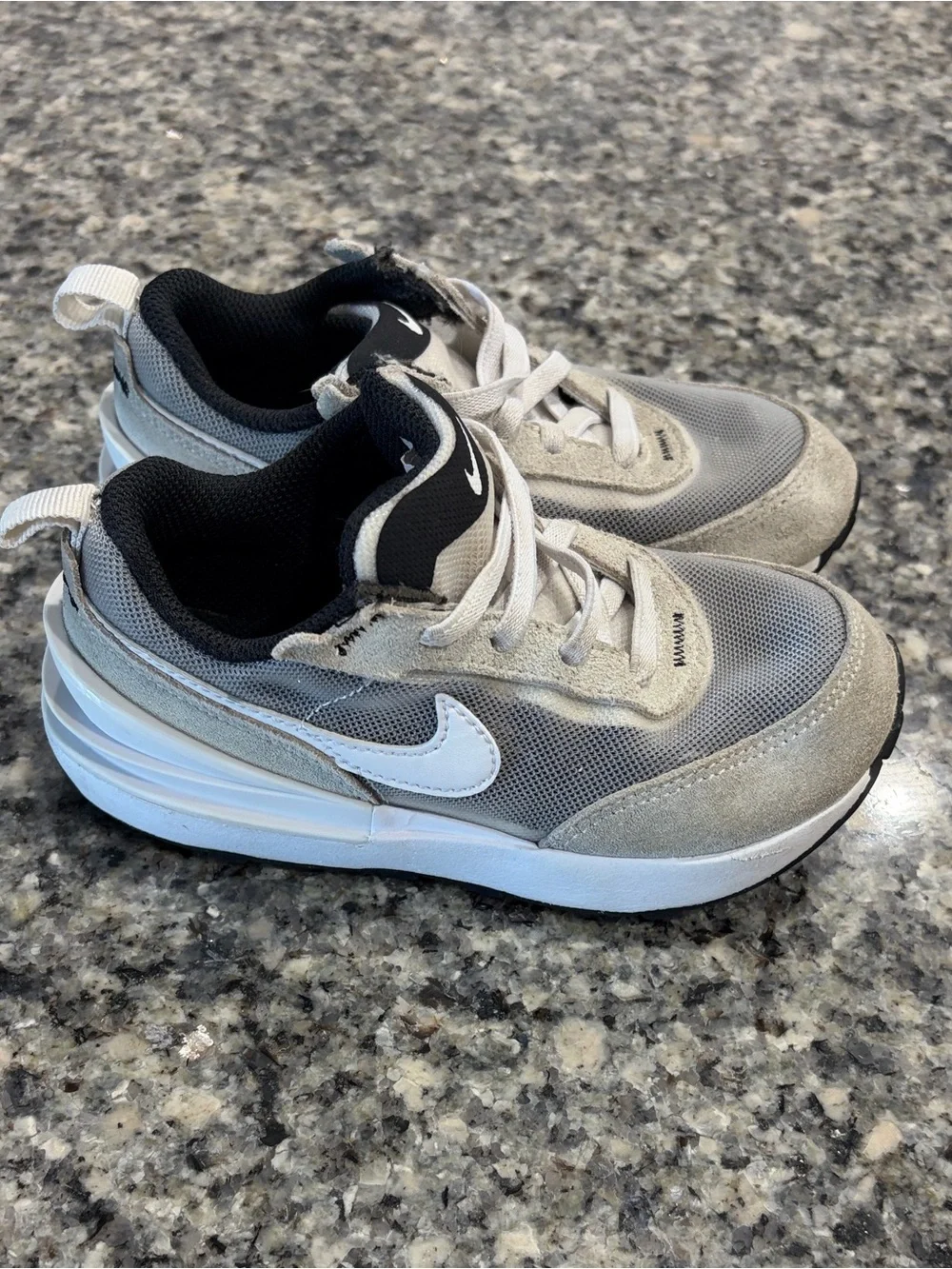 Nike Kids Gray and White Sneakers